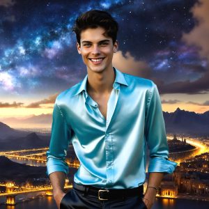 The Beautiful & Handsome Men of the Golden City, is a collection of AI generated images of sexy, glamorous, handsome guys in the heavens. On a balcony, overlooking a large golden city in the heavens. The heavenly landscape evokes a sense of magnificence, the majestic gothic architecture, is detailed and crafted to create an atmosphere of reverence and divine glory. The mystical and galactic landscape highlights the golden city. The great detail of the city and the billowing clouds. A golden river flows from the city to the end of the galaxy. A breathtaking scene of Salar de Uyuni at sunset, reflecting a vibrant gold hue. The stars and constellations sparkle in the galaxy. The city has massive, magnificent, majestic gothic architecture.