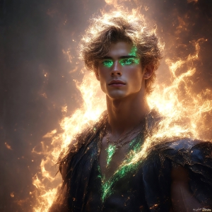 AI-generated abstract art featuring beautiful, handsome, sexy, shirtless, men, boys, lads. Fantasy, elemental mages typically have the ability to manipulate the basic elements, such as fire, water, earth, and air. This can extend to controlling sub-elements like ice, lightning, and sometimes even metal or wood.