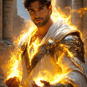 AI-generated abstract art featuring beautiful, handsome, sexy, shirtless, men, boys, lads. Fantasy, elemental mages typically have the ability to manipulate the basic elements, such as fire, water, earth, and air. This can extend to controlling sub-elements like ice, lightning, and sometimes even metal or wood.