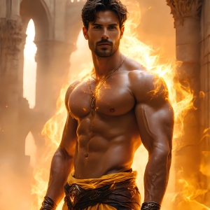 AI-generated abstract art featuring beautiful, handsome, sexy, shirtless, men, boys, lads. Fantasy, elemental mages typically have the ability to manipulate the basic elements, such as fire, water, earth, and air. This can extend to controlling sub-elements like ice, lightning, and sometimes even metal or wood.