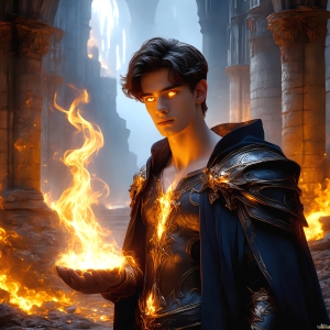 AI-generated abstract art featuring beautiful, handsome, sexy, shirtless, men, boys, lads. Fantasy, elemental mages typically have the ability to manipulate the basic elements, such as fire, water, earth, and air. This can extend to controlling sub-elements like ice, lightning, and sometimes even metal or wood.