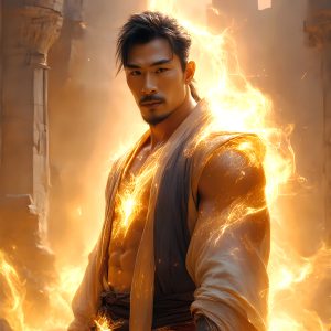 AI-generated abstract art featuring beautiful, handsome, sexy, shirtless, men, boys, lads. Fantasy, elemental mages typically have the ability to manipulate the basic elements, such as fire, water, earth, and air. This can extend to controlling sub-elements like ice, lightning, and sometimes even metal or wood.