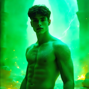 AI-generated abstract art featuring beautiful, handsome, sexy, shirtless, men, boys, lads. Fantasy, elemental mages typically have the ability to manipulate the basic elements, such as fire, water, earth, and air. This can extend to controlling sub-elements like ice, lightning, and sometimes even metal or wood.
