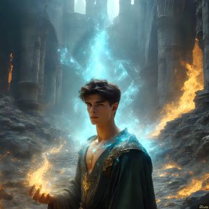 AI-generated abstract art featuring beautiful, handsome, sexy, shirtless, men, boys, lads. Fantasy, elemental mages typically have the ability to manipulate the basic elements, such as fire, water, earth, and air. This can extend to controlling sub-elements like ice, lightning, and sometimes even metal or wood.