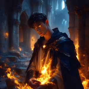 AI-generated abstract art featuring beautiful, handsome, sexy, shirtless, men, boys, lads. Fantasy, elemental mages typically have the ability to manipulate the basic elements, such as fire, water, earth, and air. This can extend to controlling sub-elements like ice, lightning, and sometimes even metal or wood.