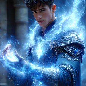 AI-generated abstract art featuring beautiful, handsome, sexy, shirtless, men, boys, lads. Fantasy, elemental mages typically have the ability to manipulate the basic elements, such as fire, water, earth, and air. This can extend to controlling sub-elements like ice, lightning, and sometimes even metal or wood.