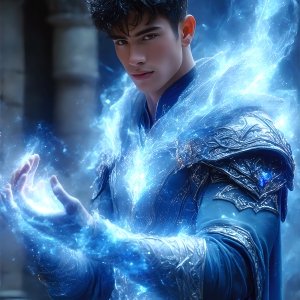 AI-generated abstract art featuring beautiful, handsome, sexy, shirtless, men, boys, lads. Fantasy, elemental mages typically have the ability to manipulate the basic elements, such as fire, water, earth, and air. This can extend to controlling sub-elements like ice, lightning, and sometimes even metal or wood.