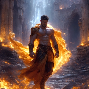 AI-generated abstract art featuring beautiful, handsome, sexy, shirtless, men, boys, lads. Fantasy, elemental mages typically have the ability to manipulate the basic elements, such as fire, water, earth, and air. This can extend to controlling sub-elements like ice, lightning, and sometimes even metal or wood.