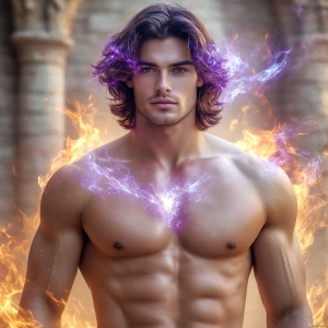 AI-generated abstract art featuring beautiful, handsome, sexy, shirtless, men, boys, lads. Fantasy, elemental mages typically have the ability to manipulate the basic elements, such as fire, water, earth, and air. This can extend to controlling sub-elements like ice, lightning, and sometimes even metal or wood.