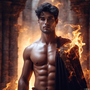 AI-generated abstract art featuring beautiful, handsome, sexy, shirtless, men, boys, lads. Fantasy, elemental mages typically have the ability to manipulate the basic elements, such as fire, water, earth, and air. This can extend to controlling sub-elements like ice, lightning, and sometimes even metal or wood.