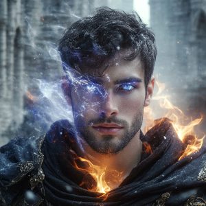 AI-generated abstract art featuring beautiful, handsome, sexy, shirtless, men, boys, lads. Fantasy, elemental mages typically have the ability to manipulate the basic elements, such as fire, water, earth, and air. This can extend to controlling sub-elements like ice, lightning, and sometimes even metal or wood.