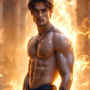 AI-generated abstract art featuring beautiful, handsome, sexy, shirtless, men, boys, lads. Fantasy, elemental mages typically have the ability to manipulate the basic elements, such as fire, water, earth, and air. This can extend to controlling sub-elements like ice, lightning, and sometimes even metal or wood.