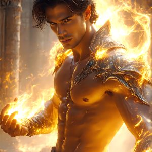 AI-generated abstract art featuring beautiful, handsome, sexy, shirtless, men, boys, lads. Fantasy, elemental mages typically have the ability to manipulate the basic elements, such as fire, water, earth, and air. This can extend to controlling sub-elements like ice, lightning, and sometimes even metal or wood.