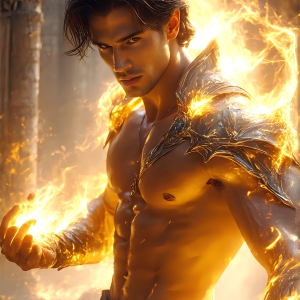 AI-generated abstract art featuring beautiful, handsome, sexy, shirtless, men, boys, lads. Fantasy, elemental mages typically have the ability to manipulate the basic elements, such as fire, water, earth, and air. This can extend to controlling sub-elements like ice, lightning, and sometimes even metal or wood.