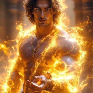 AI-generated abstract art featuring beautiful, handsome, sexy, shirtless, men, boys, lads. Fantasy, elemental mages typically have the ability to manipulate the basic elements, such as fire, water, earth, and air. This can extend to controlling sub-elements like ice, lightning, and sometimes even metal or wood.