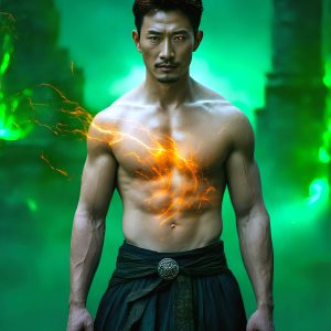 AI-generated abstract art featuring beautiful, handsome, sexy, shirtless, men, boys, lads. Fantasy, elemental mages typically have the ability to manipulate the basic elements, such as fire, water, earth, and air. This can extend to controlling sub-elements like ice, lightning, and sometimes even metal or wood.