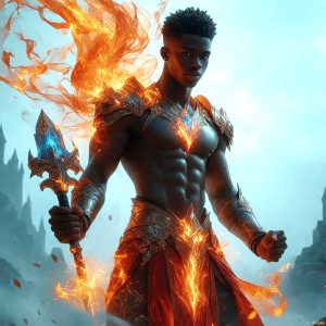 AI-generated abstract art featuring beautiful, handsome, sexy, shirtless, men, boys, lads. Fantasy, elemental mages typically have the ability to manipulate the basic elements, such as fire, water, earth, and air. This can extend to controlling sub-elements like ice, lightning, and sometimes even metal or wood.