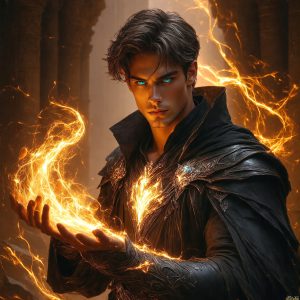 AI-generated abstract art featuring beautiful, handsome, sexy, shirtless, men, boys, lads. Fantasy, elemental mages typically have the ability to manipulate the basic elements, such as fire, water, earth, and air. This can extend to controlling sub-elements like ice, lightning, and sometimes even metal or wood.