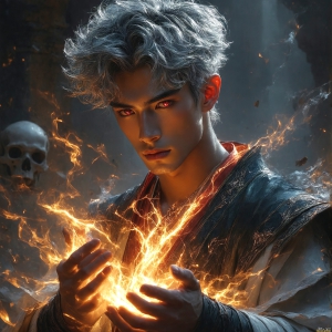 AI-generated abstract art featuring beautiful, handsome, sexy, shirtless, men, boys, lads. Fantasy, elemental mages typically have the ability to manipulate the basic elements, such as fire, water, earth, and air. This can extend to controlling sub-elements like ice, lightning, and sometimes even metal or wood.