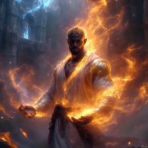 AI-generated abstract art featuring beautiful, handsome, sexy, shirtless, men, boys, lads. Fantasy, elemental mages typically have the ability to manipulate the basic elements, such as fire, water, earth, and air. This can extend to controlling sub-elements like ice, lightning, and sometimes even metal or wood.