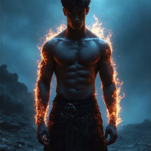 AI-generated abstract art featuring beautiful, handsome, sexy, shirtless, men, boys, lads. Fantasy, elemental mages typically have the ability to manipulate the basic elements, such as fire, water, earth, and air. This can extend to controlling sub-elements like ice, lightning, and sometimes even metal or wood.