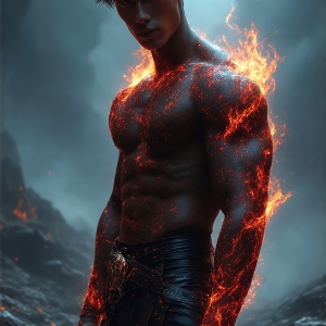 AI-generated abstract art featuring beautiful, handsome, sexy, shirtless, men, boys, lads. Fantasy, elemental mages typically have the ability to manipulate the basic elements, such as fire, water, earth, and air. This can extend to controlling sub-elements like ice, lightning, and sometimes even metal or wood.