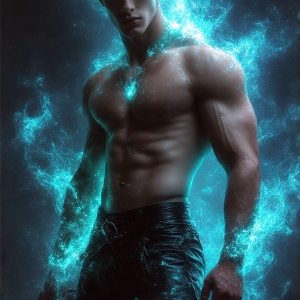 AI-generated abstract art featuring beautiful, handsome, sexy, shirtless, men, boys, lads. Fantasy, elemental mages typically have the ability to manipulate the basic elements, such as fire, water, earth, and air. This can extend to controlling sub-elements like ice, lightning, and sometimes even metal or wood.