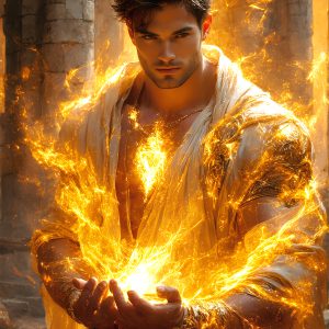 AI-generated abstract art featuring beautiful, handsome, sexy, shirtless, men, boys, lads. Fantasy, elemental mages typically have the ability to manipulate the basic elements, such as fire, water, earth, and air. This can extend to controlling sub-elements like ice, lightning, and sometimes even metal or wood.