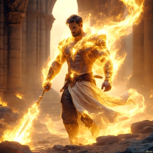 AI-generated abstract art featuring beautiful, handsome, sexy, shirtless, men, boys, lads. Fantasy, elemental mages typically have the ability to manipulate the basic elements, such as fire, water, earth, and air. This can extend to controlling sub-elements like ice, lightning, and sometimes even metal or wood.