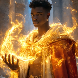 AI-generated abstract art featuring beautiful, handsome, sexy, shirtless, men, boys, lads. Fantasy, elemental mages typically have the ability to manipulate the basic elements, such as fire, water, earth, and air. This can extend to controlling sub-elements like ice, lightning, and sometimes even metal or wood.