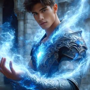 AI-generated abstract art featuring beautiful, handsome, sexy, shirtless, men, boys, lads. Fantasy, elemental mages typically have the ability to manipulate the basic elements, such as fire, water, earth, and air. This can extend to controlling sub-elements like ice, lightning, and sometimes even metal or wood.