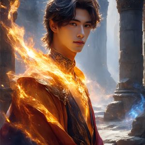 AI-generated abstract art featuring beautiful, handsome, sexy, shirtless, men, boys, lads. Fantasy, elemental mages typically have the ability to manipulate the basic elements, such as fire, water, earth, and air. This can extend to controlling sub-elements like ice, lightning, and sometimes even metal or wood.