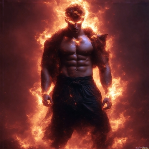 AI-generated abstract art featuring beautiful, handsome, sexy, shirtless, men, boys, lads. Fantasy, elemental mages typically have the ability to manipulate the basic elements, such as fire, water, earth, and air. This can extend to controlling sub-elements like ice, lightning, and sometimes even metal or wood.