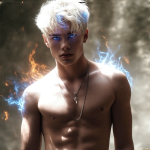 AI-generated abstract art featuring beautiful, handsome, sexy, shirtless, men, boys, lads. Fantasy, elemental mages typically have the ability to manipulate the basic elements, such as fire, water, earth, and air. This can extend to controlling sub-elements like ice, lightning, and sometimes even metal or wood.