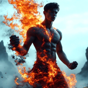 AI-generated abstract art featuring beautiful, handsome, sexy, shirtless, men, boys, lads. Fantasy, elemental mages typically have the ability to manipulate the basic elements, such as fire, water, earth, and air. This can extend to controlling sub-elements like ice, lightning, and sometimes even metal or wood.