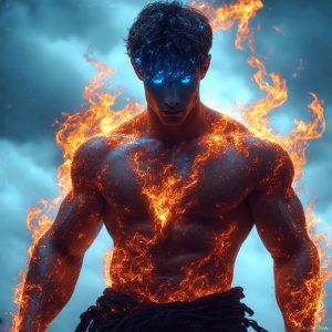 AI-generated abstract art featuring beautiful, handsome, sexy, shirtless, men, boys, lads. Fantasy, elemental mages typically have the ability to manipulate the basic elements, such as fire, water, earth, and air. This can extend to controlling sub-elements like ice, lightning, and sometimes even metal or wood.