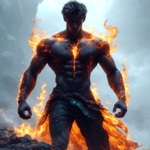 AI-generated abstract art featuring beautiful, handsome, sexy, shirtless, men, boys, lads. Fantasy, elemental mages typically have the ability to manipulate the basic elements, such as fire, water, earth, and air. This can extend to controlling sub-elements like ice, lightning, and sometimes even metal or wood.