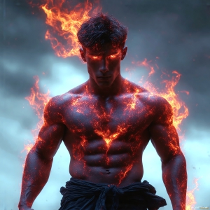 AI-generated abstract art featuring beautiful, handsome, sexy, shirtless, men, boys, lads. Fantasy, elemental mages typically have the ability to manipulate the basic elements, such as fire, water, earth, and air. This can extend to controlling sub-elements like ice, lightning, and sometimes even metal or wood.