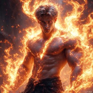 AI-generated abstract art featuring beautiful, handsome, sexy, shirtless, men, boys, lads. Fantasy, elemental mages typically have the ability to manipulate the basic elements, such as fire, water, earth, and air. This can extend to controlling sub-elements like ice, lightning, and sometimes even metal or wood.