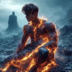 AI-generated abstract art featuring beautiful, handsome, sexy, shirtless, men, boys, lads. Fantasy, elemental mages typically have the ability to manipulate the basic elements, such as fire, water, earth, and air. This can extend to controlling sub-elements like ice, lightning, and sometimes even metal or wood.