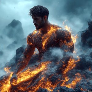 AI-generated abstract art featuring beautiful, handsome, sexy, shirtless, men, boys, lads. Fantasy, elemental mages typically have the ability to manipulate the basic elements, such as fire, water, earth, and air. This can extend to controlling sub-elements like ice, lightning, and sometimes even metal or wood.