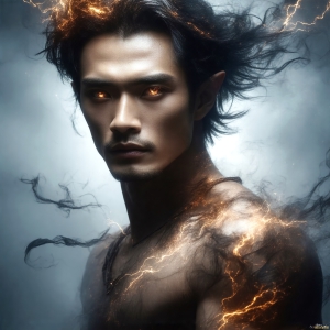 AI-generated abstract art featuring beautiful, handsome, sexy, shirtless, men, boys, lads. Fantasy, elemental mages typically have the ability to manipulate the basic elements, such as fire, water, earth, and air. This can extend to controlling sub-elements like ice, lightning, and sometimes even metal or wood.