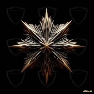 AI-generated metallic logo designs polished gold, silver, and chrome metallic symbol logos for business branding. 38 UHD logo concepts ready for your company by Art by Innovation.