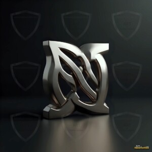 AI-generated metallic logo designs polished gold, silver, and chrome metallic symbol logos for business branding. 38 UHD logo concepts ready for your company by Art by Innovation.