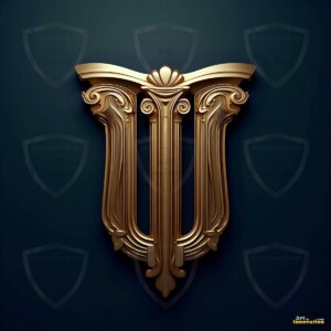 AI-generated metallic logo designs polished gold, silver, and chrome metallic symbol logos for business branding. 38 UHD logo concepts ready for your company by Art by Innovation.