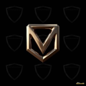 AI-generated metallic logo designs polished gold, silver, and chrome metallic symbol logos for business branding. 38 UHD logo concepts ready for your company by Art by Innovation.