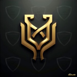 AI-generated metallic logo designs polished gold, silver, and chrome metallic symbol logos for business branding. 38 UHD logo concepts ready for your company by Art by Innovation.