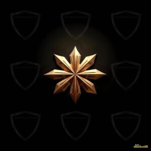 AI-generated metallic logo designs polished gold, silver, and chrome metallic symbol logos for business branding. 38 UHD logo concepts ready for your company by Art by Innovation.