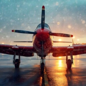 AI-generated military plane art - P-51 Mustangs, Spitfires, F-22 Raptors, vintage warbirds and modern fighters. Photorealistic UHD wallpapers by Art by Innovation.
