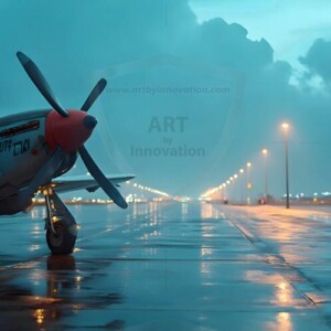 AI-generated military plane art - P-51 Mustangs, Spitfires, F-22 Raptors, vintage warbirds and modern fighters. Photorealistic UHD wallpapers by Art by Innovation.